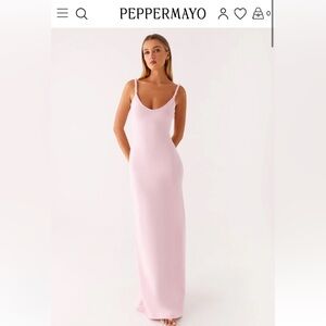 Peppermayo Pink Slip Dress Spaghetti Strap Backless